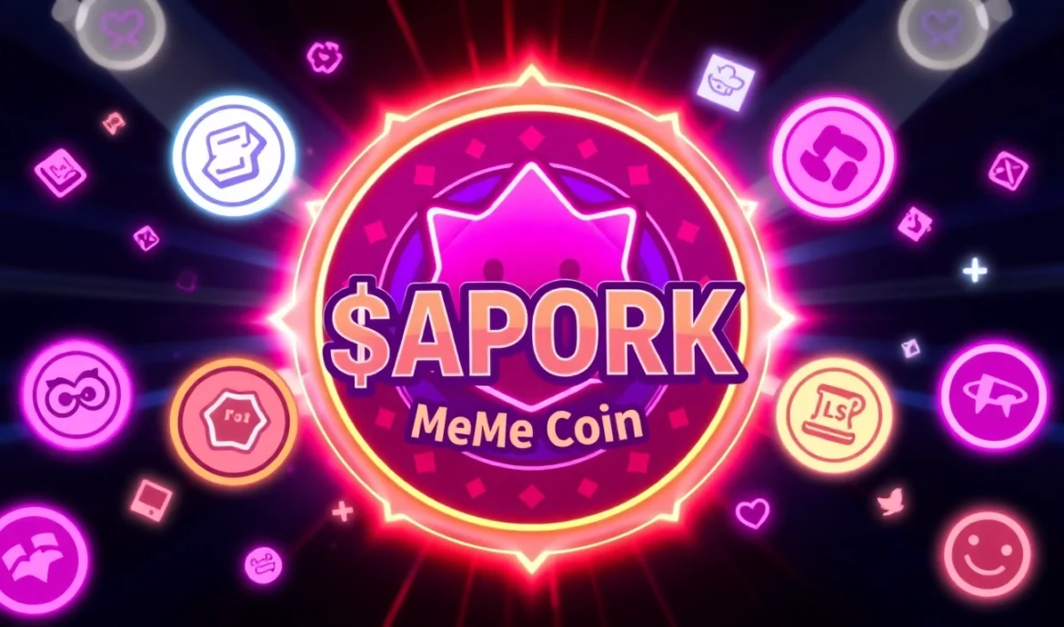 Engaging APORK Meme Coin illustration showcasing multi-chain and GambleFi features for crypto